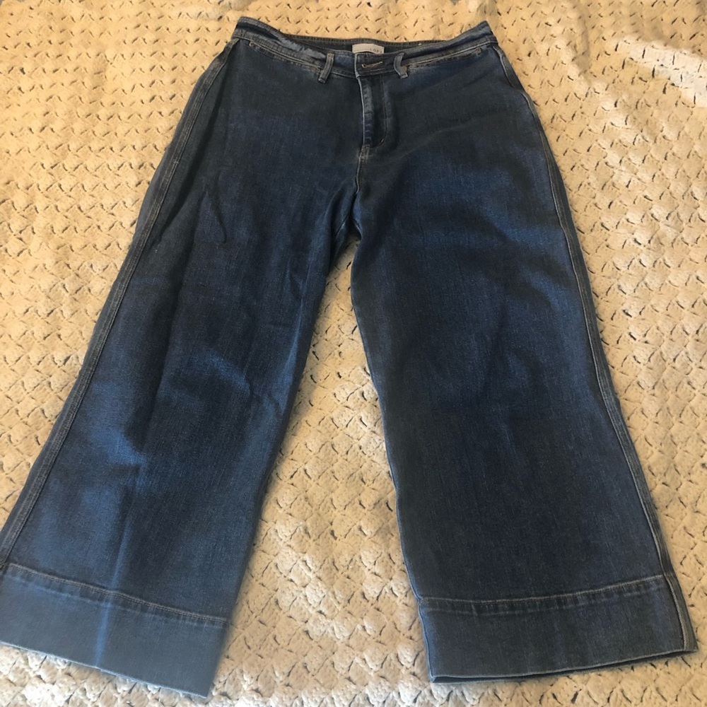 Loft wide leg high rise curvy jeans size 10/30